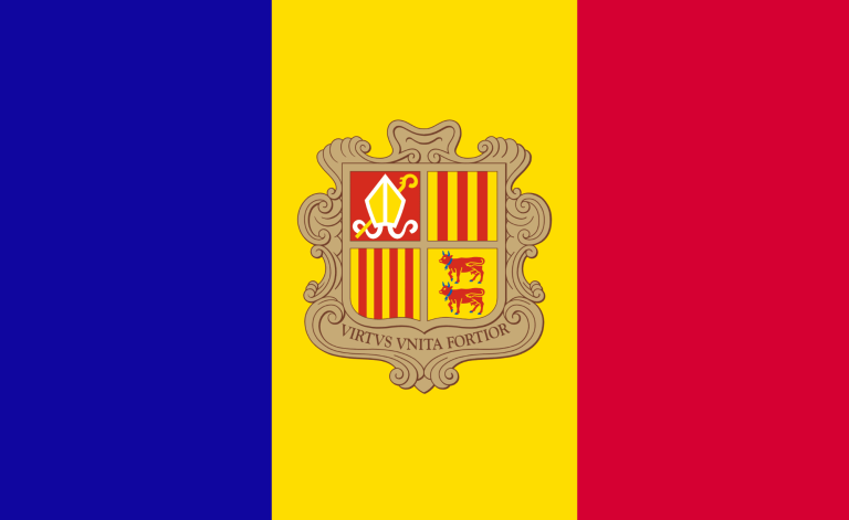 Flag of Andorra representing the national tax administration and VAT legislation